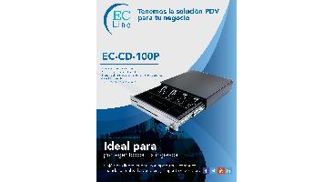 CAJON DE DINERO EC LINE EC-CD-100-P, NEGRO, COMPARTIMIENTOS 5 BILLETES - 8 MONEDAS, RODAMIENTO, PANEL DE ACERO INOXIDABLE
