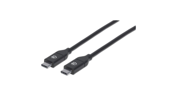 CABLE MANHATTAN USB-C V2.0, C-C 2.0MTS NEGRO 480MBPS 5A